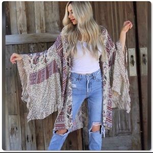 Angie Duster Ruffle Wide Sleeves Kimono Duster